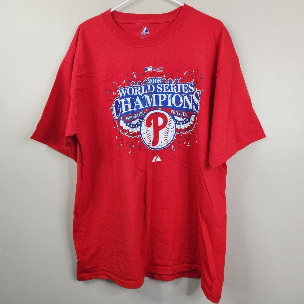 Majestic Philadelphia Phillies 2008 World Series Champs Confetti SS Tee XL